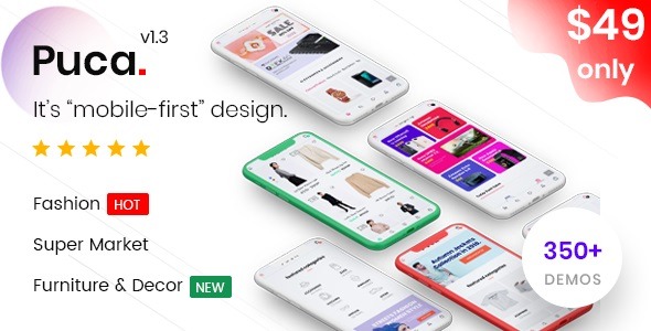Puca Nulled Optimized Mobile WooCommerce Theme Free Download