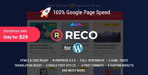 Reco Nulled Minimal Theme for Freebies Free Download