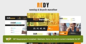 Redy Marathon & Running Sports WordPress Theme Nulled