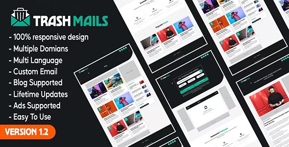 Free Download Trash Mails - Temporary Email Address System Nulled