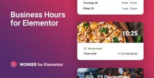 Worker Business hours widget for Elementor Nulled