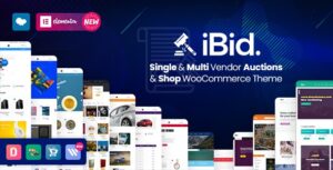 iBid Nulled Multi Vendor Auctions WooCommerce Theme Free Download