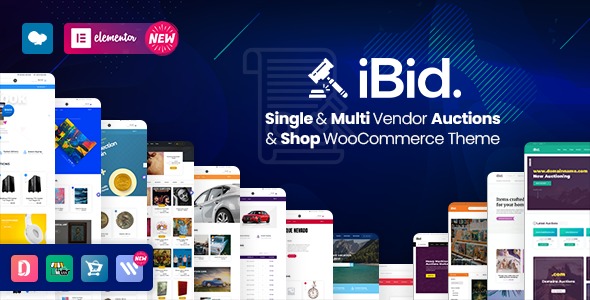 iBid Nulled Multi Vendor Auctions WooCommerce Theme Free Download