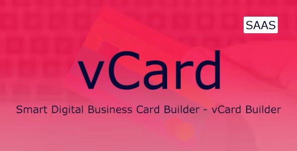 vCard Nulled Digital Business Card Builder SaaS Free Download