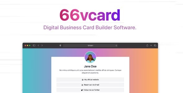 66vcard Nulled Digital Business Card Builder (SAAS) Free Download