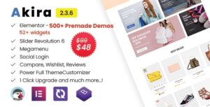 Akira Elementor Nulled Multipurpose Prestashop 1.7 Theme Free Download