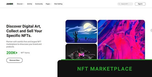 Anor Nulled NFT Marketplace HTML Template Free Download