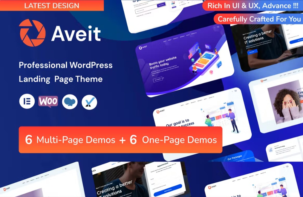 Aveti Business Landing Page Theme Nulled