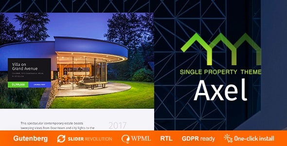 Axel Nulled Single Property Real Estate Theme Free Download