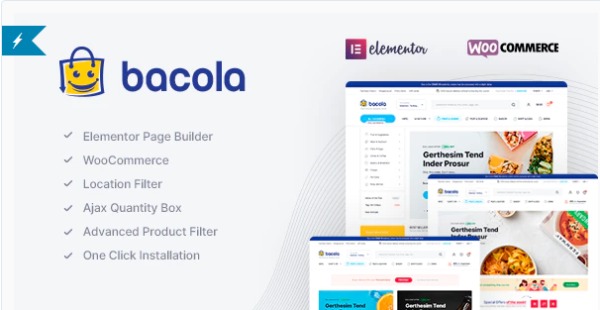 Bacola Nulled Grocery Store and Food eCommerce Theme Free Download