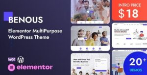 Benous Nulled Elementor MultiPurpose WordPress Theme Free Download
