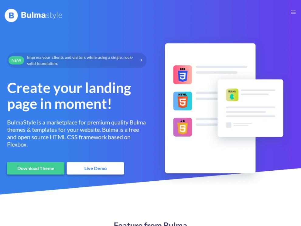 BulmaStyle Nulled Landspeed HTML Template with CSS, SCSS & JS Free Download