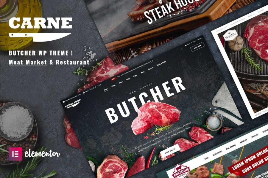 Carne Nulled Butcher & Meat Restaurant Free Download