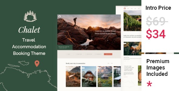 Chalet Nulled Travel Accommodation Booking WordPress Theme Free Download