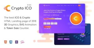Crypto ICO Nulled Cryptocurrency Website Landing Page HTML Template Free Download