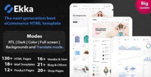 Ekka Nulled Ecommerce HTML Template + Admin Dashboard Free Download