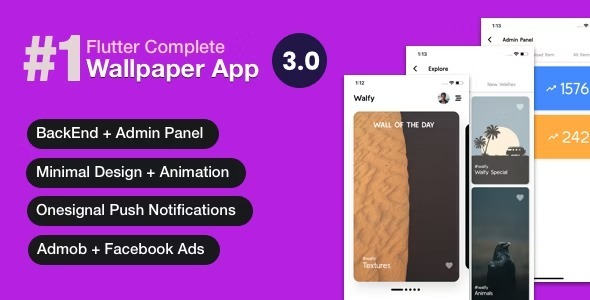 Flutter Wallpaper App Nulled Backend + Admin Panel (Full App) Free Download