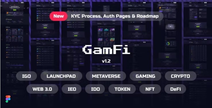 GamFi Nulled Metaverse Web3 IGO IDO Token Launchpad Figma Template Free Downlaod