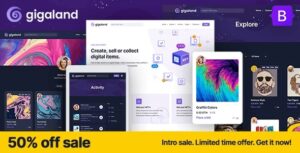 Gigaland Nulled NFT Marketplace HTML Template Free Download