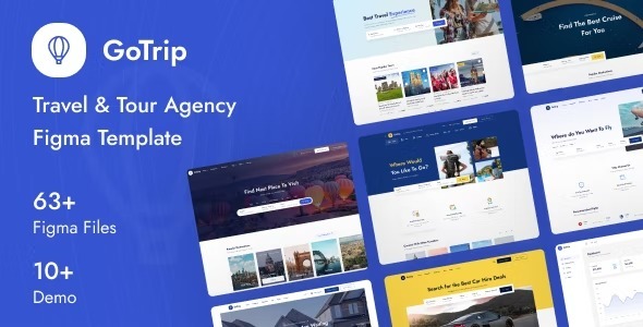 GoTrip Nulled Travel & Tour Agency Figma Template Free Download