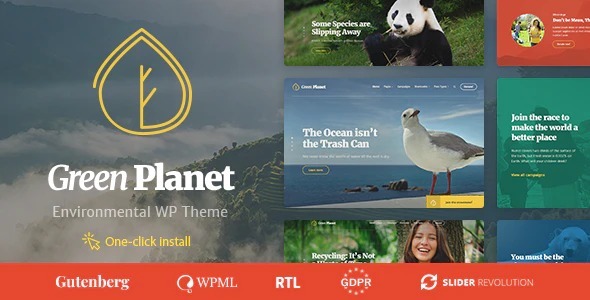 Green Planet Nulled Ecology & Environment WordPress Theme Free Download