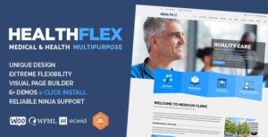 HEALTHFLEX Nulled Doctor Medical Clinic & Health WordPress Theme Free Download
