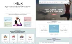 Helix Nulled Yoga Club Calendar WordPress Theme Free Download