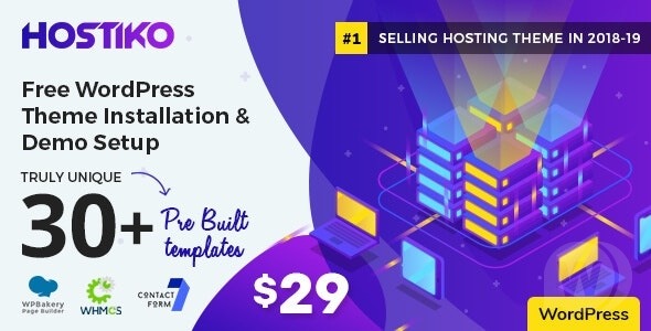 Hostiko Nulled [May 10, 2022] WordPress WHMCS Hosting Theme Free Download