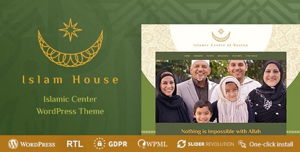 Islam House Nulled Mosque and Religion WordPress Theme Free Download
