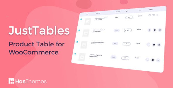 JustTables Pro Nulled WooCommerce Product Table Free Download