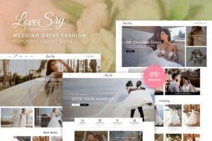 LoveSry Nulled Wedding Dress Fashion Responsive Shopify Free Download