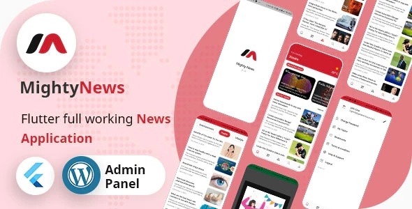 MightyNews Nulled Flutter 2.0 News App with WordPress + Firebase backend Free Download