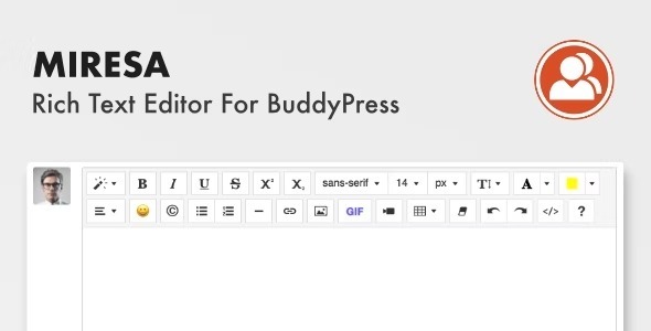 Miresa Nulled WordPress Rich Text Editor For BuddyPress Free Download