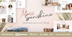 Miss Sunshine WordPress theme Nulled
