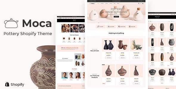 Moca Nulled Ceramic Pots, Handmade Artist Shopify Theme Free Download