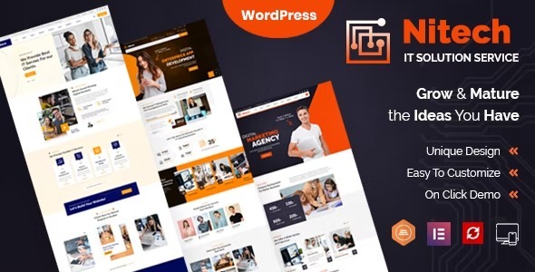 Nitech Nulled Agency & Technology Services WordPress Theme Free Download