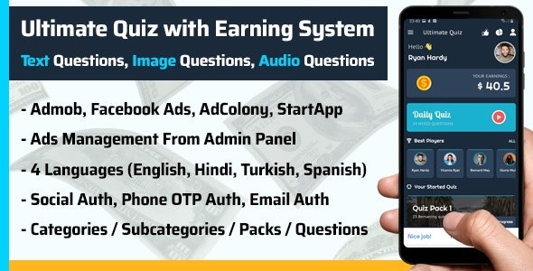 Play Quiz Nulled Text,Image,Audio) & Earn Money Free Download