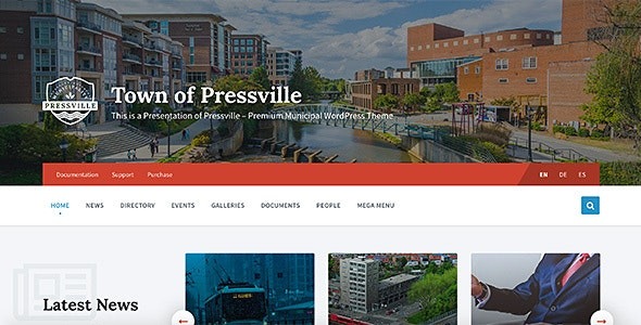 Pressville Nulled Unique WordPress Theme for Municipalities Free Download