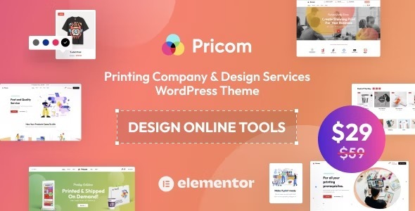 Pricom Nulled Printing Company & Design Services WordPress theme Free Download