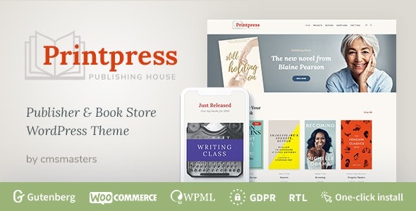 Printpress Nulled Book Publishing WordPress Theme Free Download