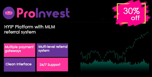 ProInvest Nulled CryptoCurrency and Online Investment Platform Free Download
