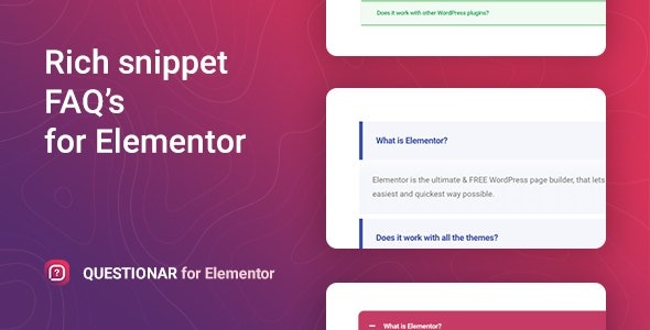 Questionar Nulled FAQ Accordions for Elementor Free Download