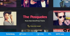 The Pasquales Nulled Music Band, DJ and Artist WP Theme Free Download
