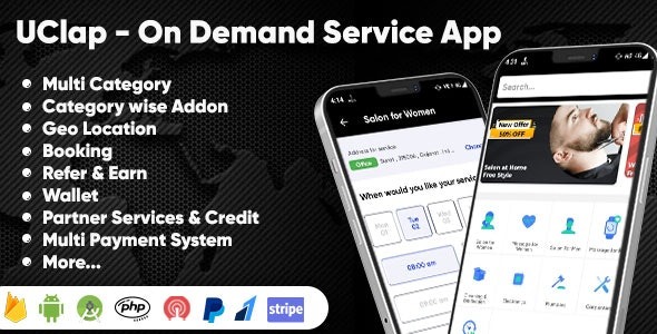 UClap Nulled On Demand Home Service App UrbanClap Clone Android App with Interactive Admin Panel Free Download