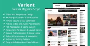 Varient Nulled News & Magazine Script Free Download