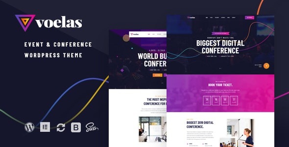 Voelas Nulled Event & Conference WordPress Theme Free Download