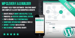 WP Clever FAQ Builder Nulled Smart support tool for Wordpress Free Download
