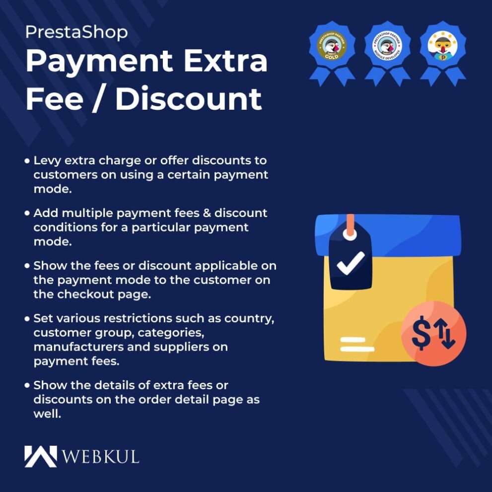 Webkul Payment Extra Fee Discount Module Nulled [v1.6-v1.7] Prestashop Free Download