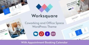 Worksquare Nulled Coworking and Office Space WordPress Theme Free Download
