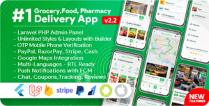 free download Delivery Boy for Groceries, Foods, Pharmacies, Stores Flutter App nulled